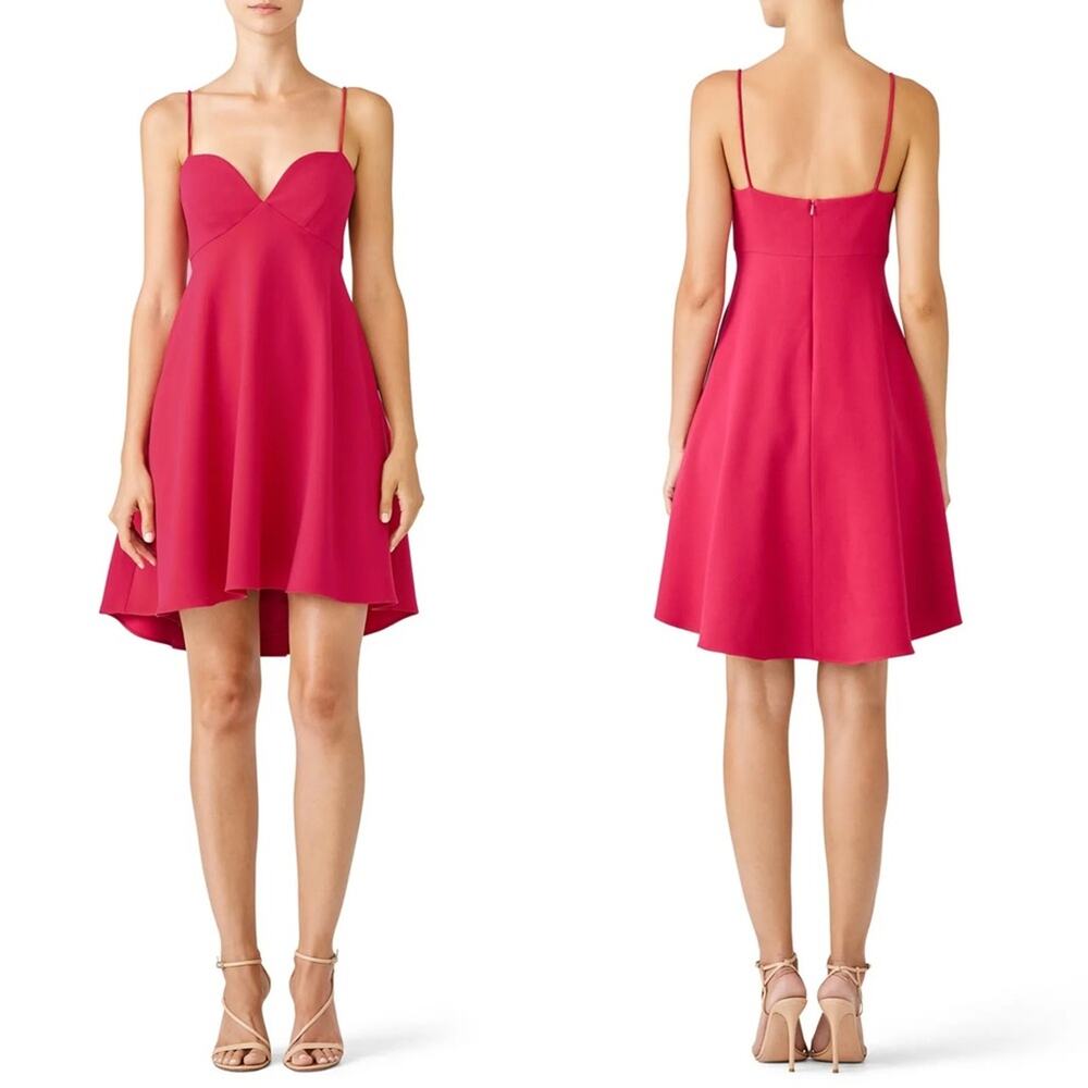 Black Halo Fuchsia Sweetheart McAdam Mini Dress Size 8
